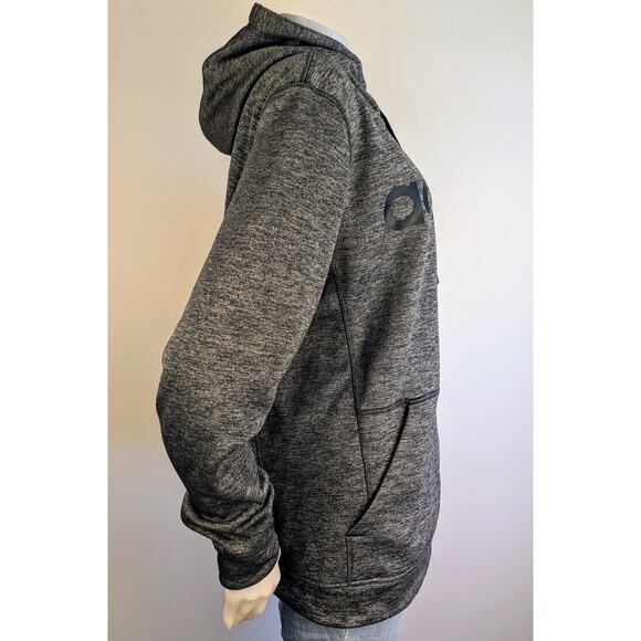 Adidas Womens Oversized Hoodie Medium Climawarm Activewear Dark Gray Heather - Picture 4 of 12